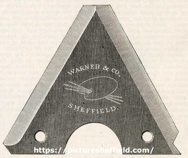 Trademark for Warner and Co., manufacturers of steel and machine knives, Continental Works, Milton Street
