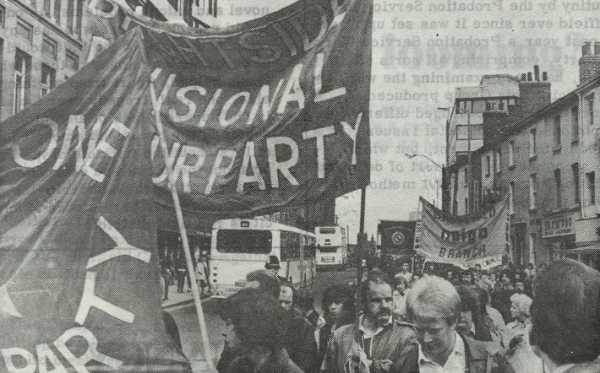 Traditional May Day march by trade unions, Leopold Street