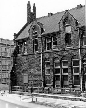 Park Junior and Infant School, Duke Street formerly Park County School with Park Hill Flats in the background
