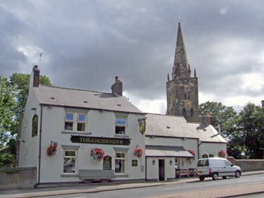 Cross Keys public house (latterly the Chantry Inn), No. 400 Handsworth Road showing (right) and St Mary C. of E. Church