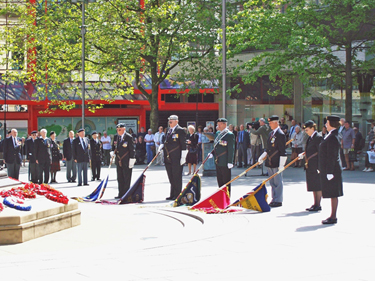 Official commemoration service of the D-Day landings of 6 June 1944, attended by members of the Normandy Veterans Association
