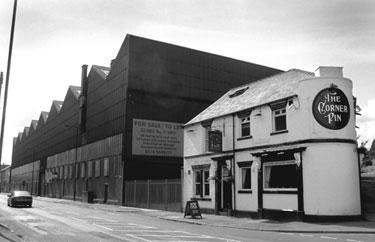 The Corner Pin public house, No. 235 Carlisle Street East at the junction with Lyons Street, and the former premises of Firth Brown Tools Ltd