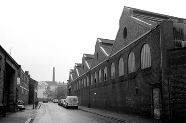 Miba Tyzack Ltd., (formerly W.A. Tyzack and Sons Co. Ltd.), Horsemans Works (right), Green Lane looking towards the Brooklyn Works