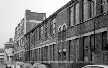 Vacant premises of Parkin Silversmiths Ltd., Cornwall Works, Bowling Green Street