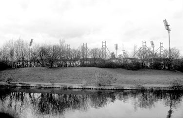 Sheffield and SYK Navigation near the Aquaduct over Worksop Road with Don Valley Stadium in the background