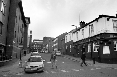 Westfield Terrace from Division Street looking towards West Street with Frog and Parrot public house right 