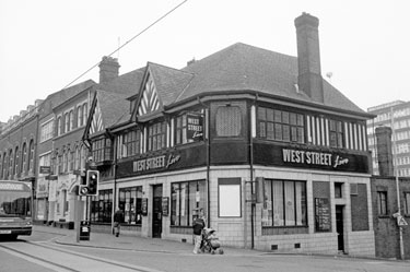 Former West Street Hotel, No. 128, West Street at the junction with Rockingham Street