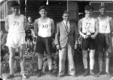 1952 Cup winning relay team, Hartley Brook Secondary School
