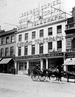 Old Telegraph offices, High Street, No. 13 Castle Chambers, left, No. 21 Roberts Robert, tailors, right