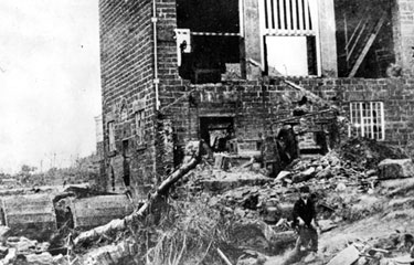 Sheffield Flood, damage at Olive Paper Mills owned by Joseph Woodward (in 1864), River Loxley