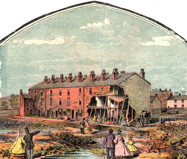Sheffield Flood, Remains of Brick Row, Holme Lane, Hillsborough