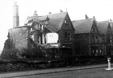 Granville Road, House damaged in air raid	