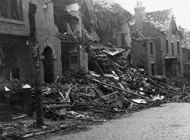 Sandford Grove Road, Houses damaged in air raid