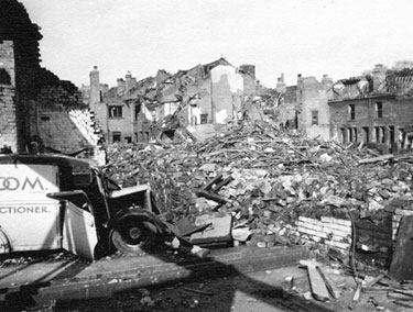 Hawksley Avenue, Hillsborough, houses damaged in air raid