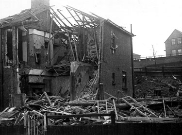 Dwelling Houses, Ravencarr Road, air raid damage	