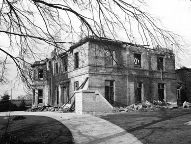 Maud Maxfield Day School for the Deaf, East Bank Road, after the air raids. Formerly East Hill House
