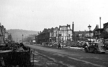 St Mary's Road after air raids