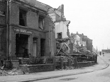 Station Lane, Brightside after air raids