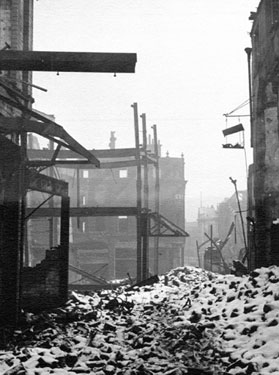 Watson's Walk - looking towards Angel Street, after air raid