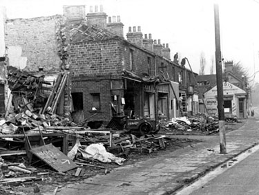 Shop property, Abbeydale Road, air raid damage
