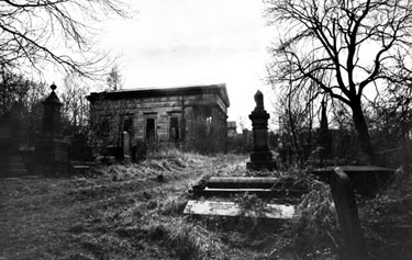 Sheffield General Cemetery looking towards the Non Conformist Mortuary Chapel