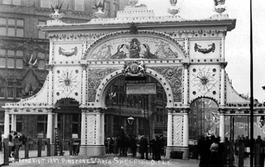 Visit of Queen Victoria, Pinstone Street decorative arch
