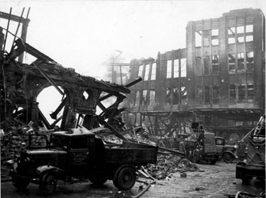 Marples Hotel, No. 4 Fitzalan Square and C and A Modes Ltd., Nos. 59 - 65 High Street after air raid