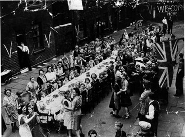 VE Day in Colwall Street, Attercliffe