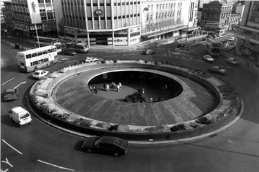 Castle Square roundabout, known as the 'Hole in the Road'