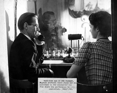 Pageant of Production, producer Heath Joyce and assistant, City Hall, Barkers Pool
