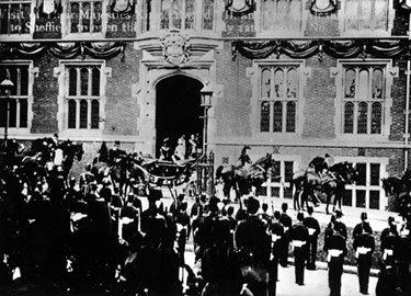 Royal visit of King Edward VII and Queen Alexandra, Opening of the University of Sheffield, Western Bank