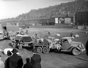 R.A.F. barrage balloon on Crookesmoor Recreation Ground