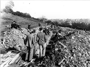 Air raid trenches, Barbers Field, The Dale, Woodseats