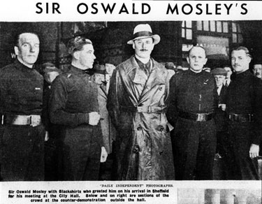 Sir Oswald Mosley's visit to Sheffield