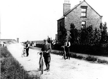 Cycling on Hagg Lane (which later became Hurlfield Road)