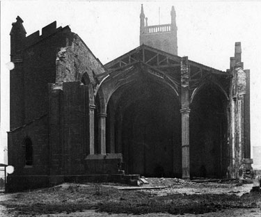 Christ Church, Attercliffe, after Bomb Damage 	