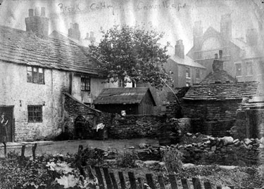 Brook Cottages, Upwell Street, Grimesthorpe with the Ball In in the background