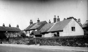 Cottages which were also used to hold Methodist meetings, Manchester Road, junction of Stephen Hill, Crosspool