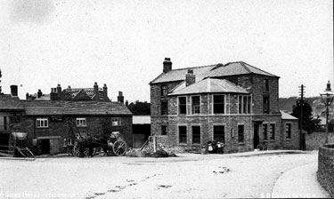 Abbey Hotel, No. 348, (later renumbered No. 944), Chesterfield Road at junction of Abbey Lane, showing new extension on left of pub. John Codd, joiner and wheelwright, left