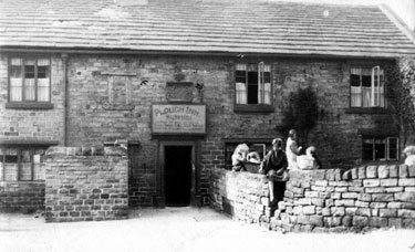 The old Plough Inn, No.288  Sandygate Road, demolished 1929. The carved stone over the doorway was dated 1695