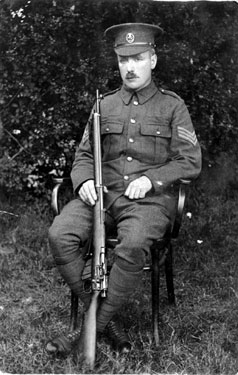 Sergeant Herbert L. Cole, Hallamshire Rifles (Yorks and Lancs Territorials), c.1911