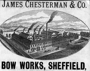 James Chesterman and Co., steel manufacturers, Bow Works, Pomona Street, Pear Street, left