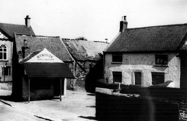 W.H. Webster, Butchers and Cottages, top of Hollinsend Road, looking from Gleadless Road