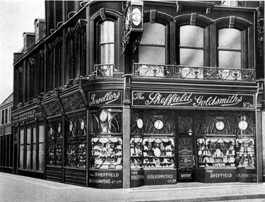 Sheffield Goldsmiths Co. Ltd., jewellers No. 11 Fargate/Chapel Walk (Goldsmith's Chambers)