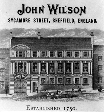 John Wilson, Cutlery Manufacturer and Merchant, Sycamore Street, est. 1750
