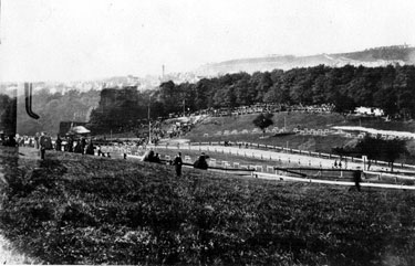 Norfolk Park, most probably during preparations for Queen Victoria visit to Sheffield