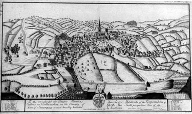 North perspective view of Sheffield from Burngreave, by Thomas Oughtibridge