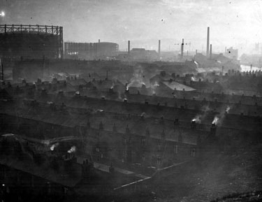 Elevated view of Neepsend from Cuthbert Bank Road looking south