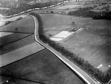 Aerial view - Hathersage Road to Whirlow Bridge, Balfour Sports Ground