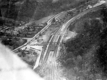 Aerial view - Dore and Totley Station, Abbeydale Road South